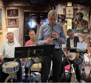 Leids New Orleans Kwartet in de Muziektent